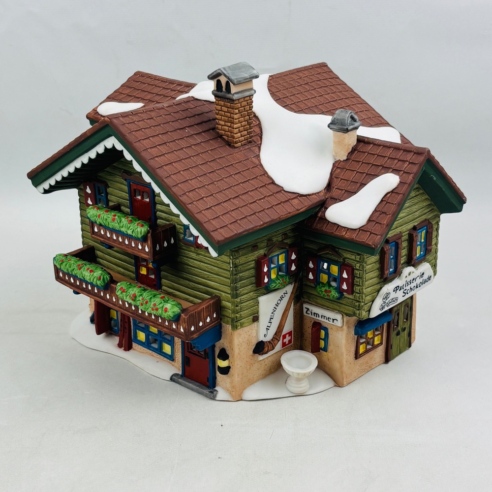 Dept 56 Alpine Village Sport Laden 5612-0 Porcelain Lighted Building 5612-0